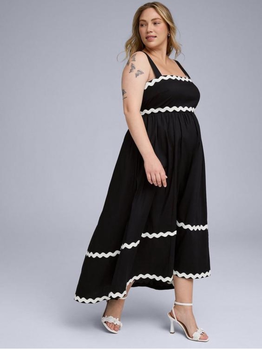 Torrid Belle Isle Maxi Hi-Low Sleeveless Cotton Babydoll Dress Large NWT